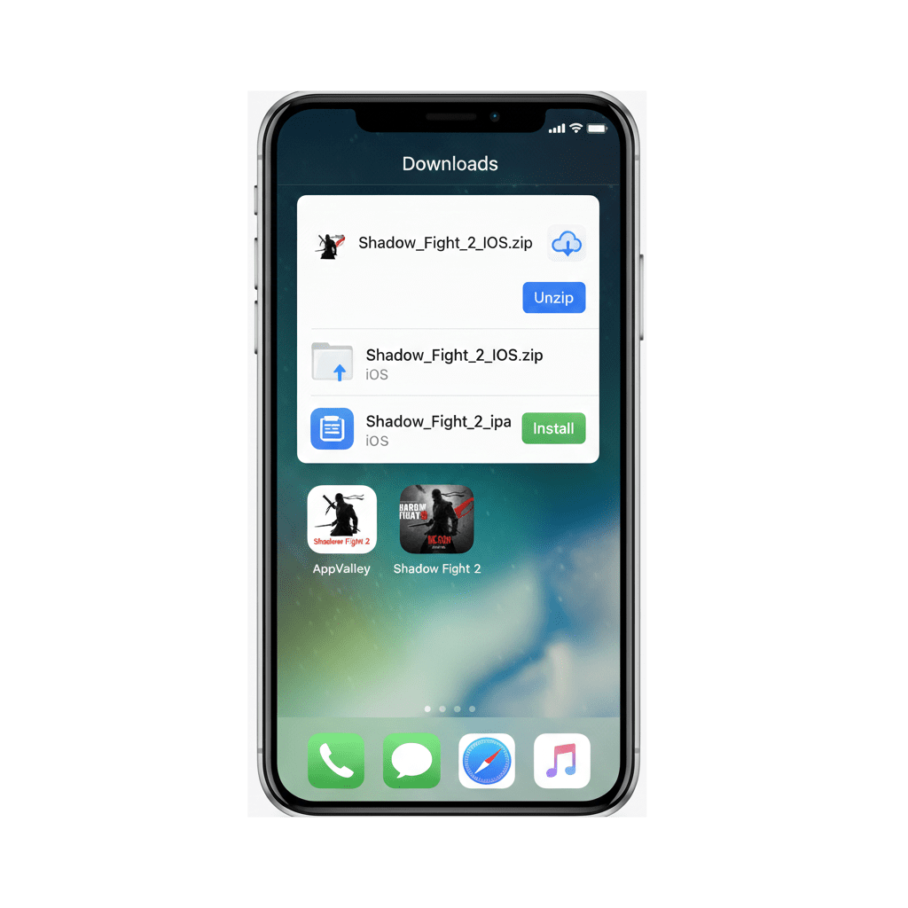 install shadow fight 2 mod version in ios