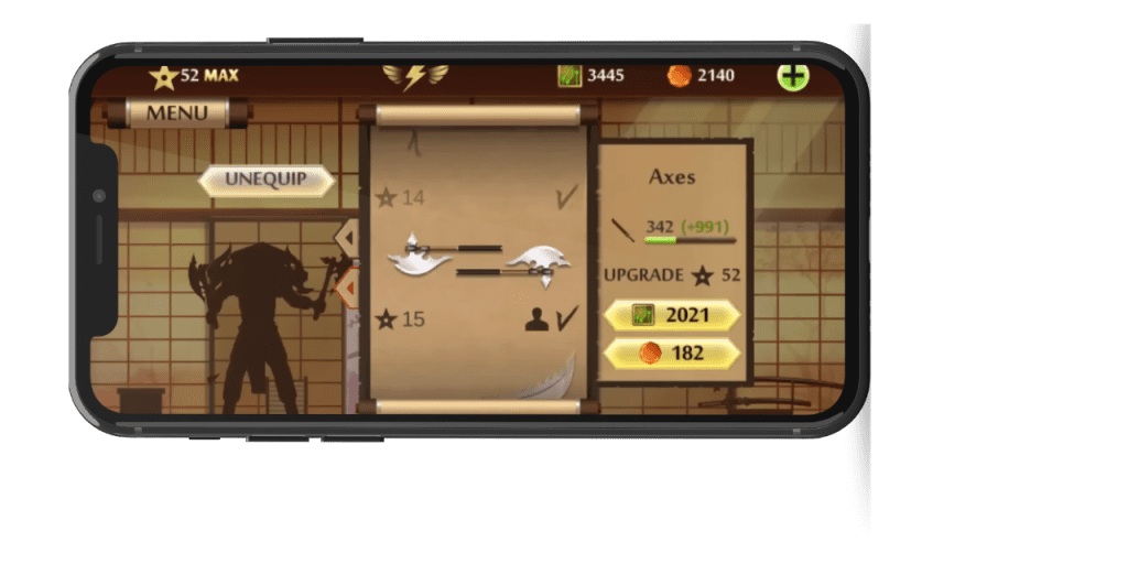 Monk’s Katars weapon in shadow fight 2 apk 