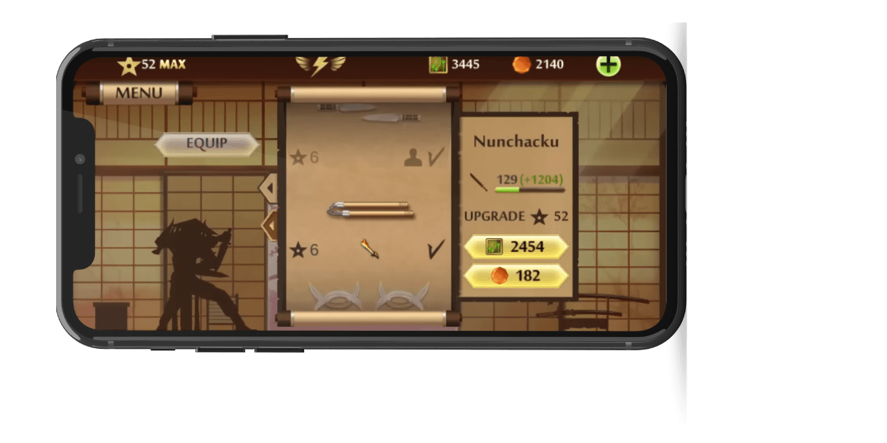 shadow fight 2 mod apk  nunchacku weapon  