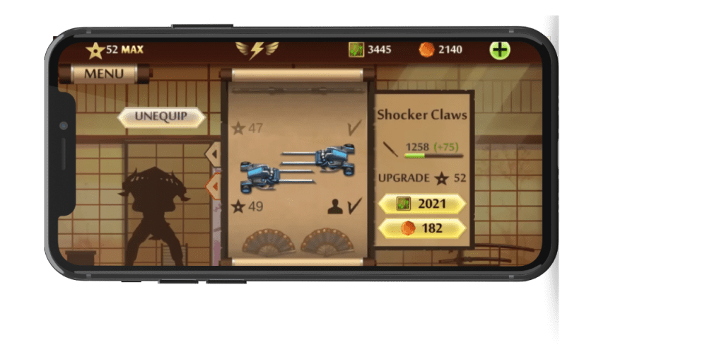 shocker claws weapon in shadow fight 2 apk