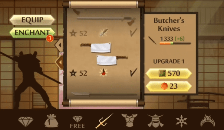 shadow fght 2 weapon